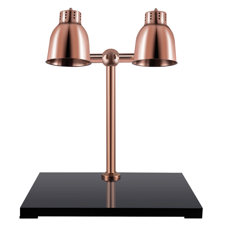 Carving Station Double Lamps with Stone Shelves